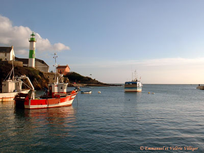 L'embouchure du port de Doëlan et sa maison rose