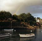 Arc-en-ciel à Doëlan pendant un après-midi d'hiver ensoleillé