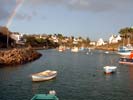 Rainbow on Doëlan during a sunny winter afternoon