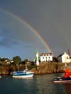 Rainbow on Doëlan during a sunny winter afternoon