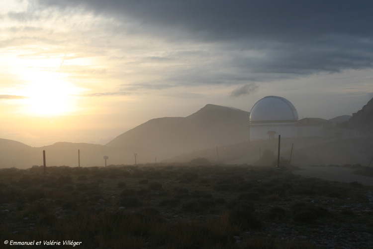 An observatory in the fog