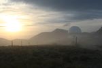 An observatory in the fog