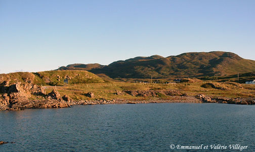 Kilchoan is the main settlement of Ardnamurchan, view from the ferry terminal for Mull