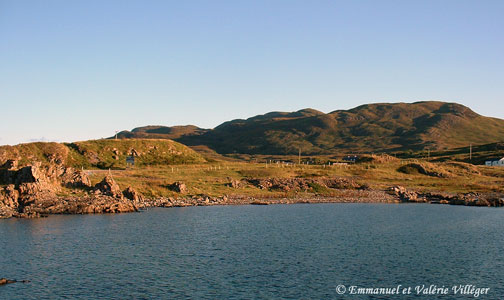 Kilchoan, principal village d'Ardnamurchan, vue du terminal de ferry vers Mull