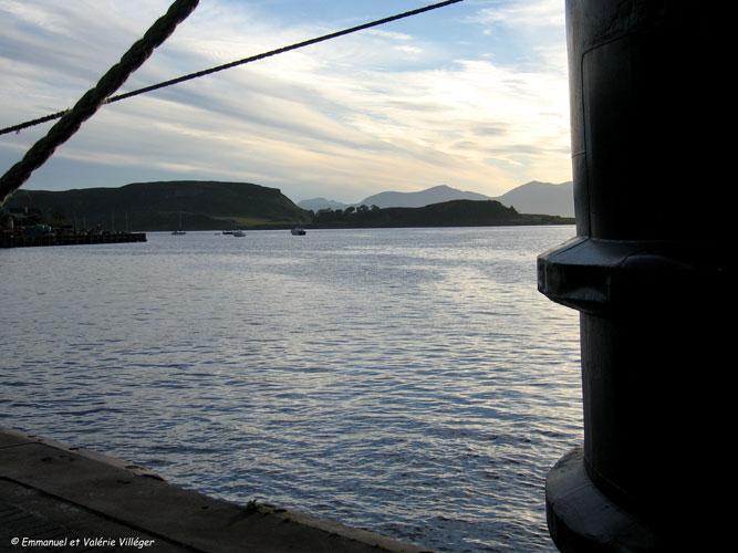 Kerrera et Mull vues d'Oban.