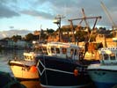 Sunset in the harbour of Oban.