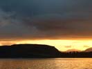 Kerrera devant puis Mull au coucher de soleil.