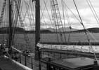 Boat in Oban. Mull in the background.