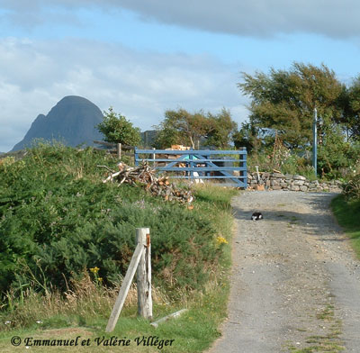 Le Suilven vu de la poterie de Lochinver