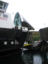 The ferry arrives in Harris.