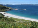 Ferry Barra-Eriskay. Arrivée sur la plage à Eriskay.