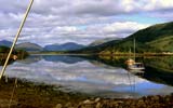 Loch Leven is like a mirror on a quiet day, from the harbour of Glencoe