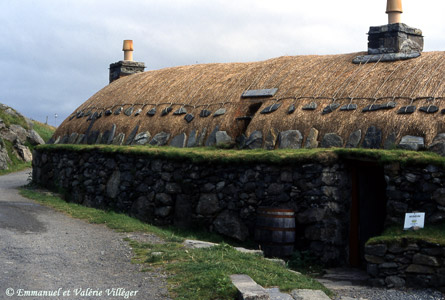 Gearrannan, le musée : reconstitution de l'intérieur d'une maison traditionnelle