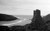 Along the coastal path near Gearrannan, a house which was not restored