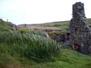 Along the coastal path near Gearrannan, a house which was not restored