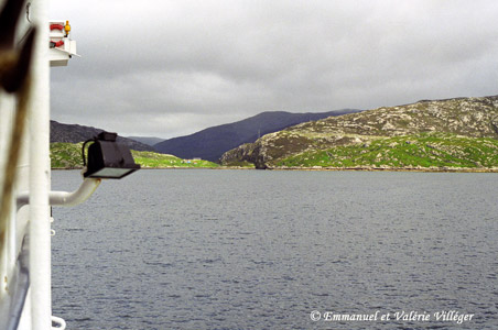 First sight of Harris, arriving in Tarbert from Uig