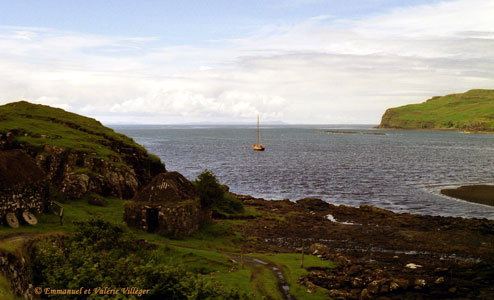 Sheltered bay at Glendale and old mills