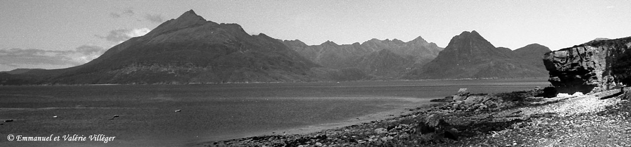 Panoramic view towards the Cuillins from Elgol