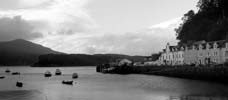 The picturesque houses of Portree's harbour