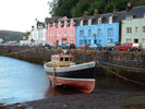 The picturesque houses of Portree's harbour