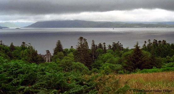 View after a little climb from Armadale Estate, the ruins of the castle