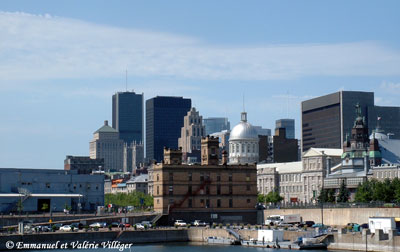 General view of Montreal with the old town in the foreground